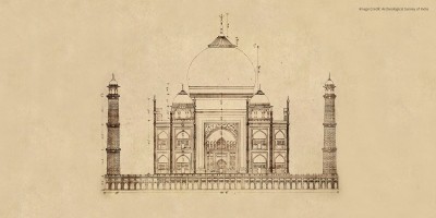 Taj Mahal Plan ancien.jpg