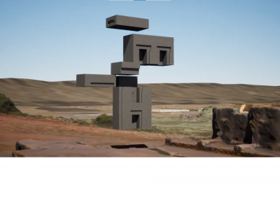 Pumapunku Bloc H et complément du motif avec vrai linteau.png