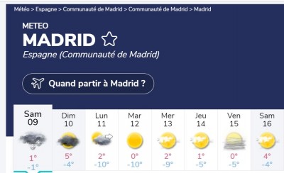 météo Madrid 9 au 15 janv.JPG